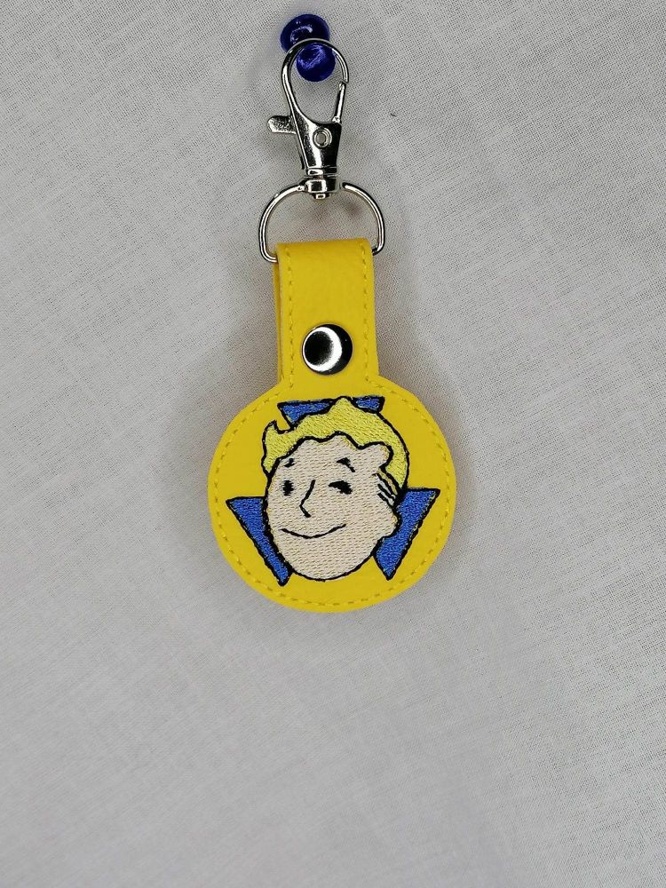 Fallout Pip Boy Inspired Embroidered Keyring