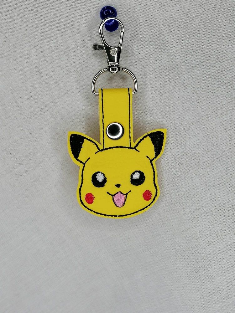 Pokemon Pikachu Inspired Embroidered Keyring