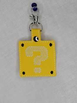 ? Block Inspired Embroidered Keyring