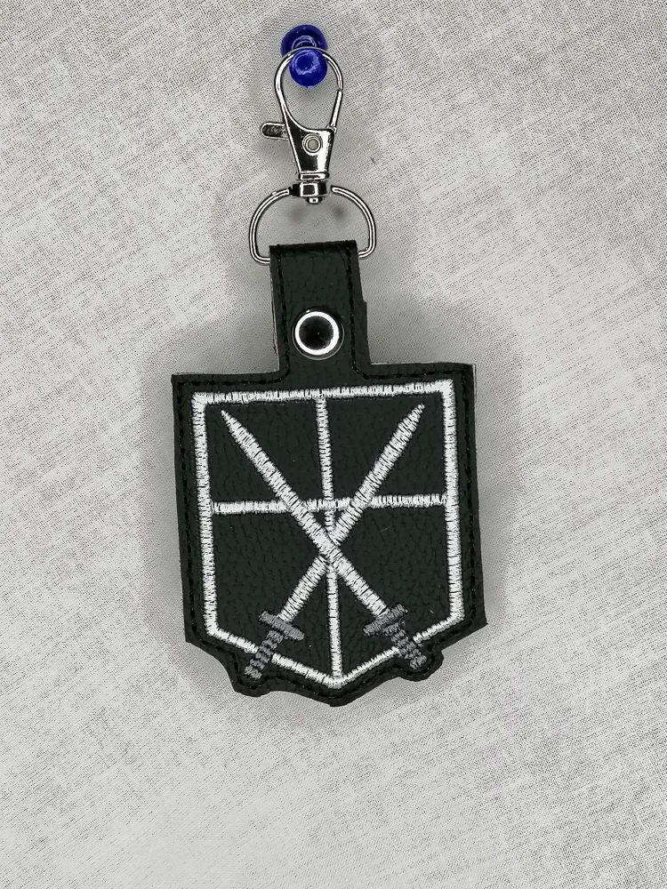ATOT Training Corps Inspired Embroidered Keyring