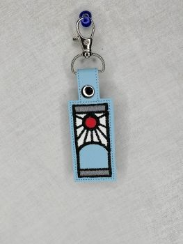 Demon Slayer Hanafuda Earing Inspired Embroidered Keyring