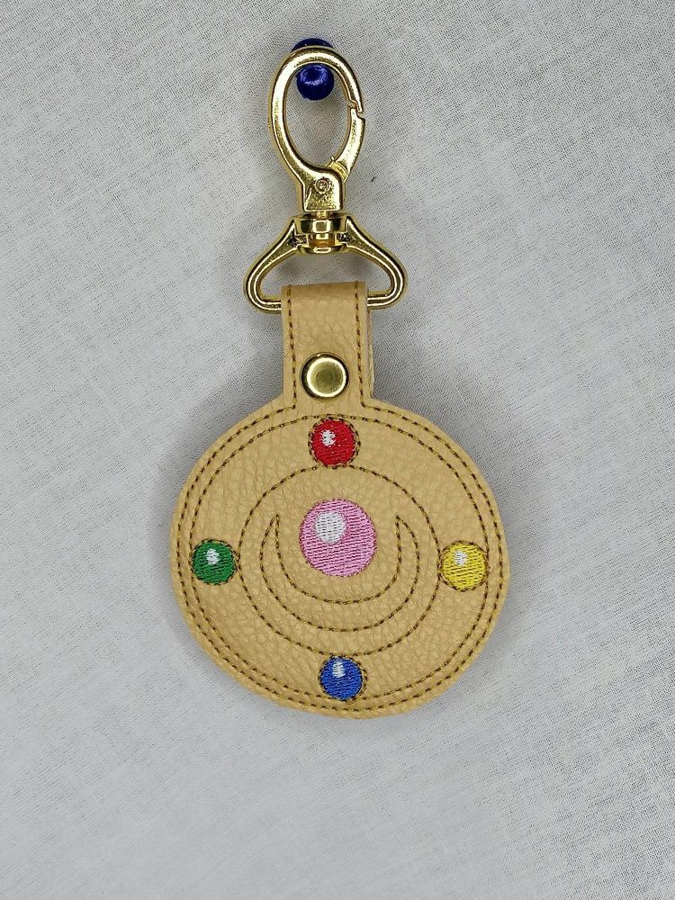 Sailor Moon Locket Inspired Embroidered Keyring