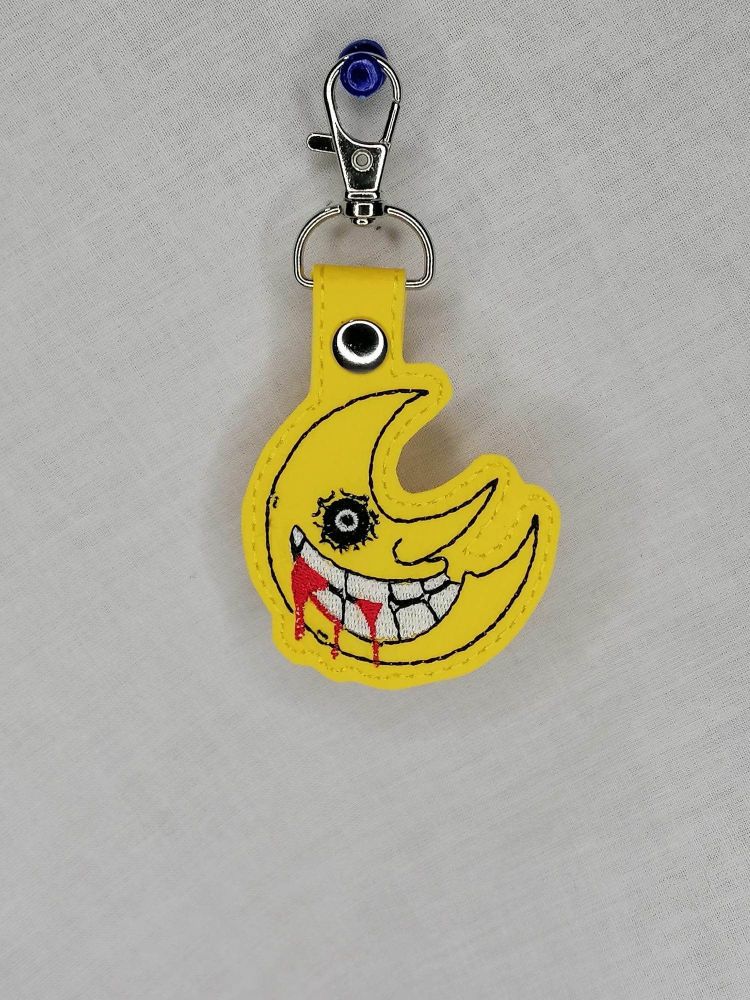 Soul Eater Moon Inspired Embroidered Keyring