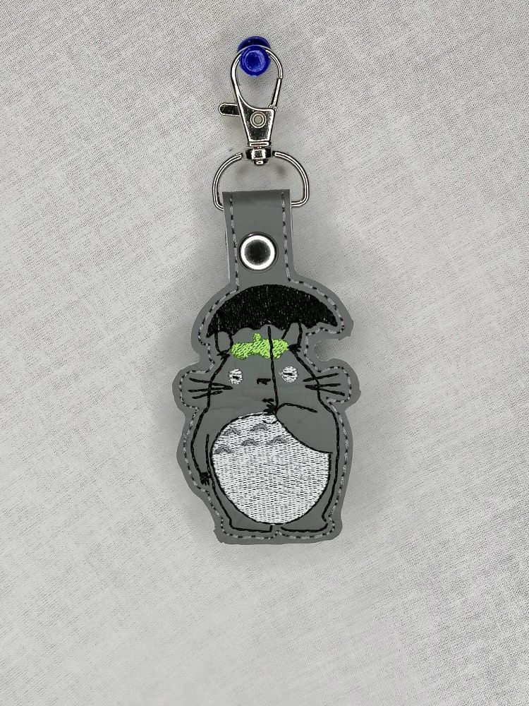 Ghibli Totoro Inspired Embroidered Keyring