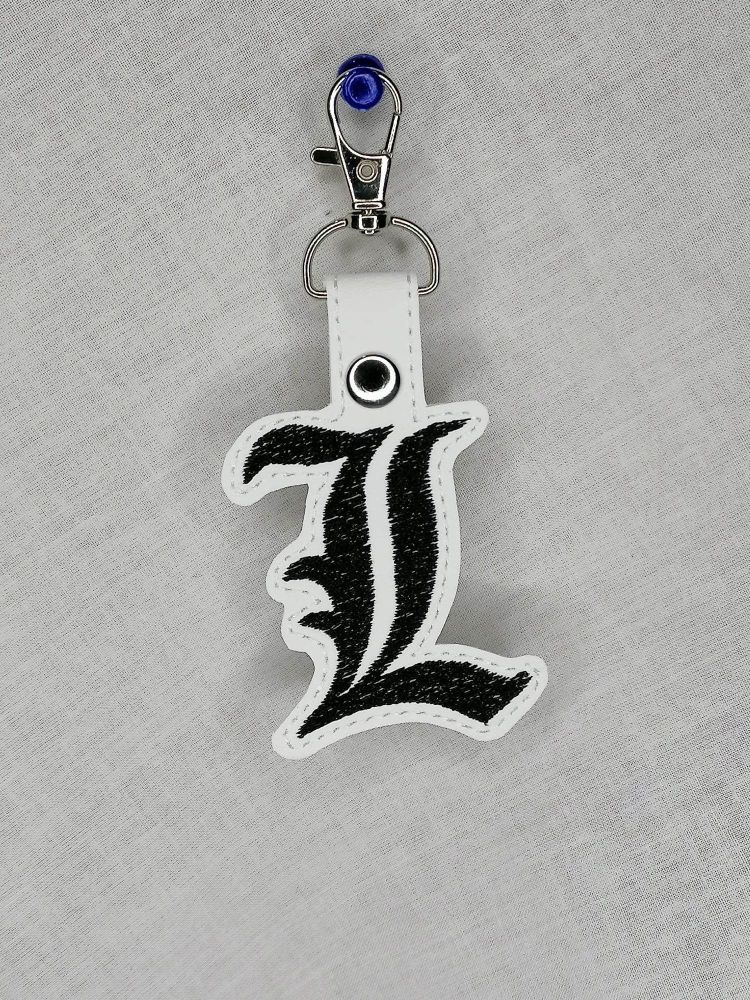 Death Note L Inspired Embroidered Keyring