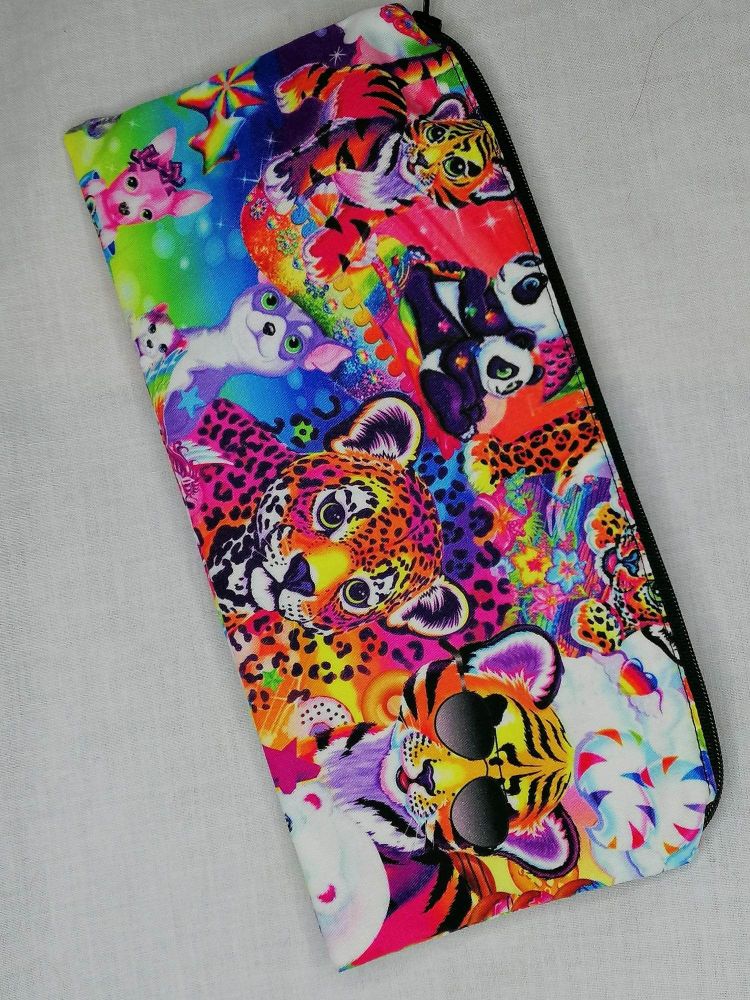 Pencil Case Made With Lisa Frank Inspired Fabric