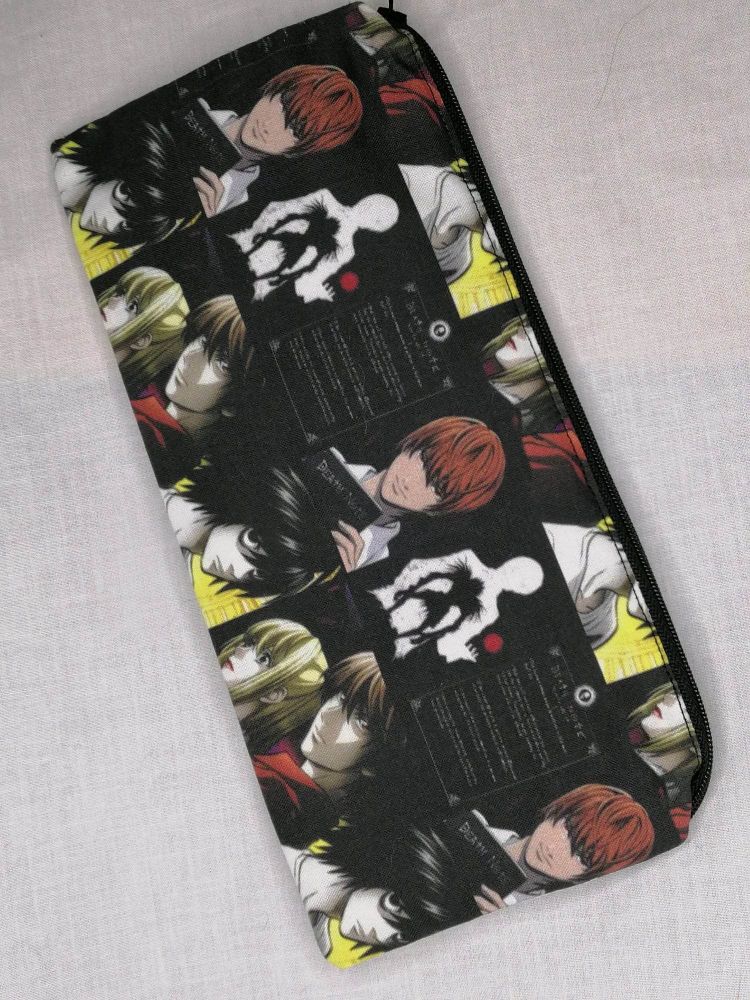 Pencil Case Made With Death Note Inspired Fabric