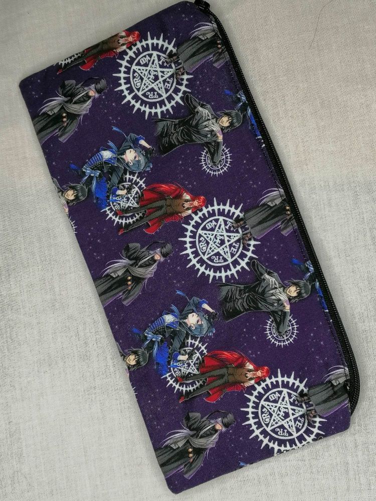 Pencil Case Made With Black Butler Inspired Fabric - BBP