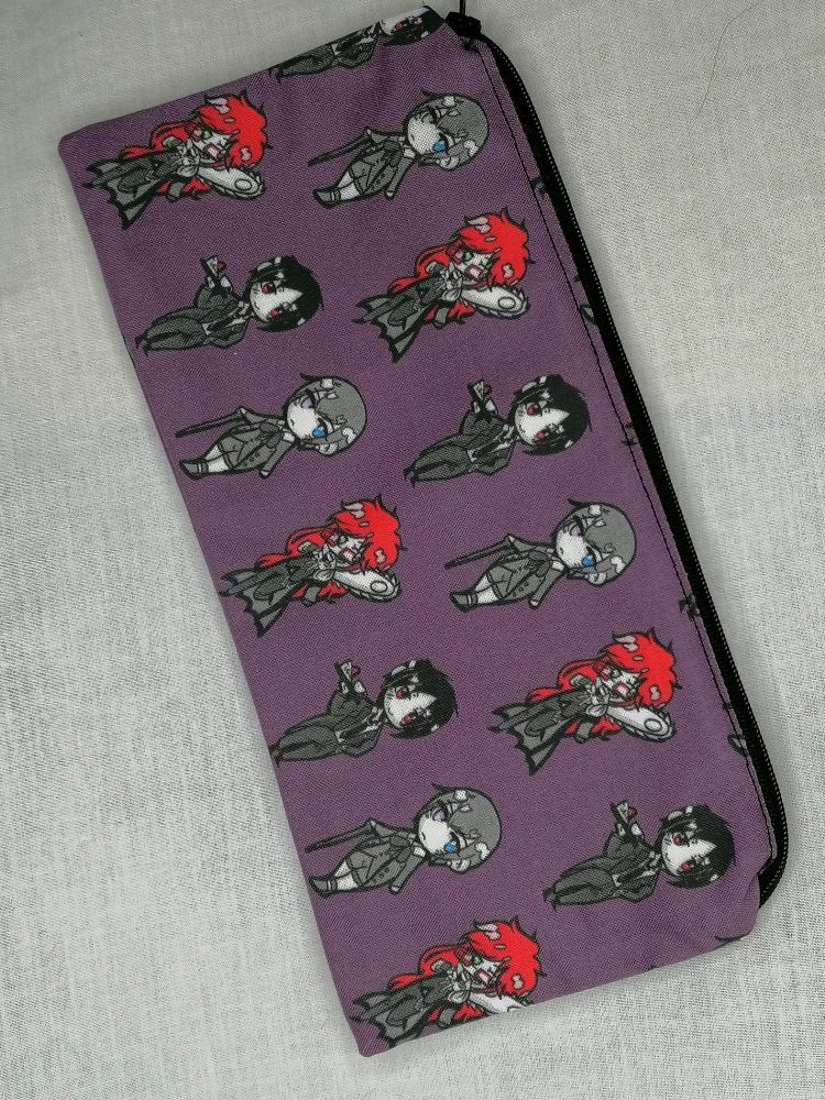 Pencil Case Made With Black Butler Inspired Fabric - BBC