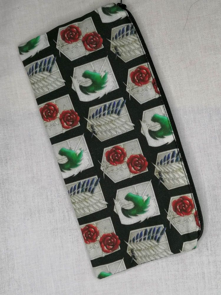 Pencil Case Made With Attack On Titan Inspired Fabric