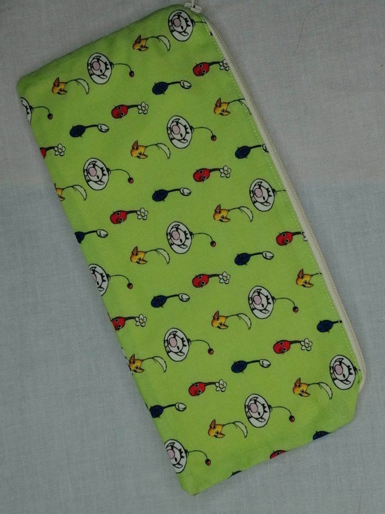 Pencil Case Made With Pikmin Inspired Fabric