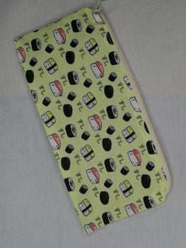 Pencil Case Made With Sushi Inspired Fabric