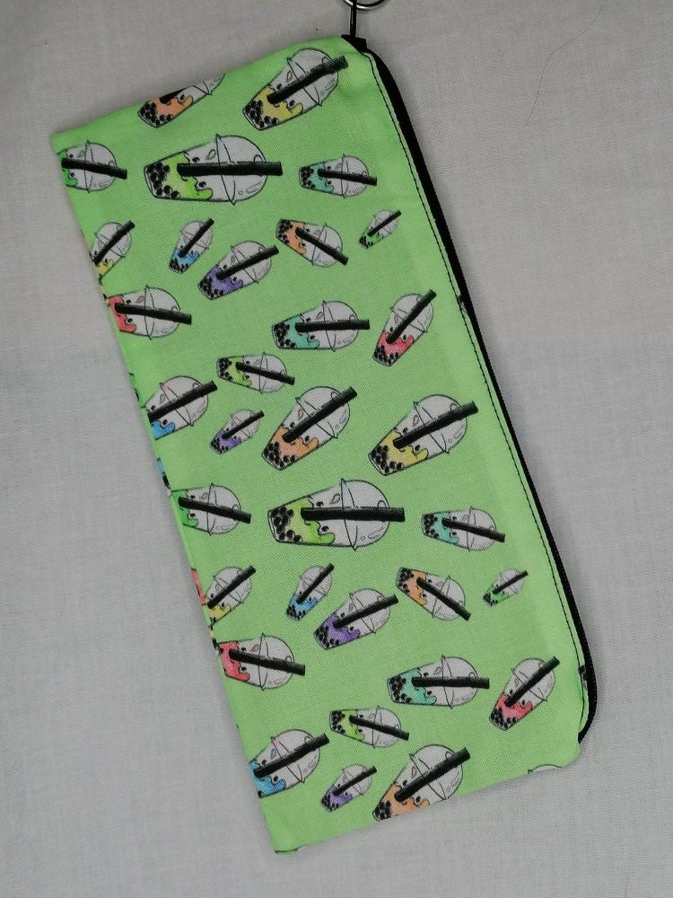 Pencil Case Made With Bubble Tea Inspired Fabric