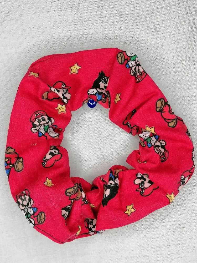 Mario  Inspired Large Scrunchie