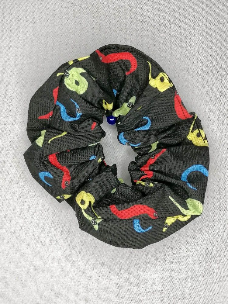 Worm On A String Inspired Large Scrunchie