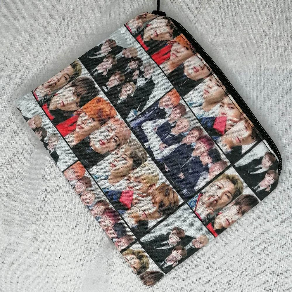 Zip Pouch Made With BTS Inspired Fabric