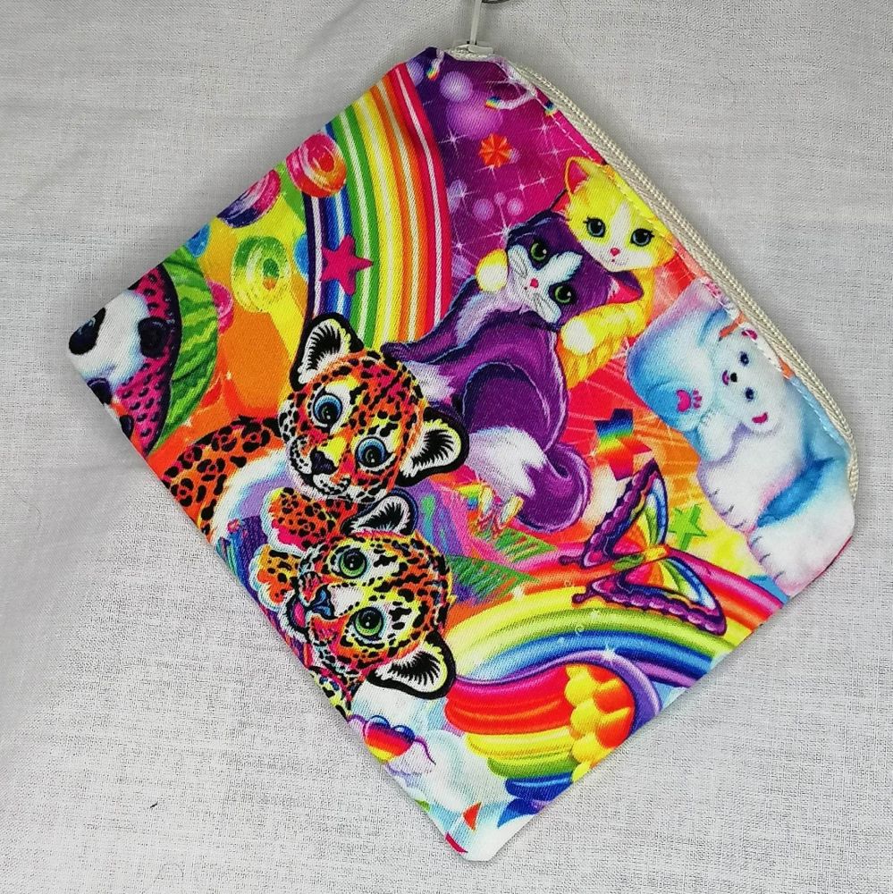 Zip Pouch Made With Lisa Frank Inspired Fabric