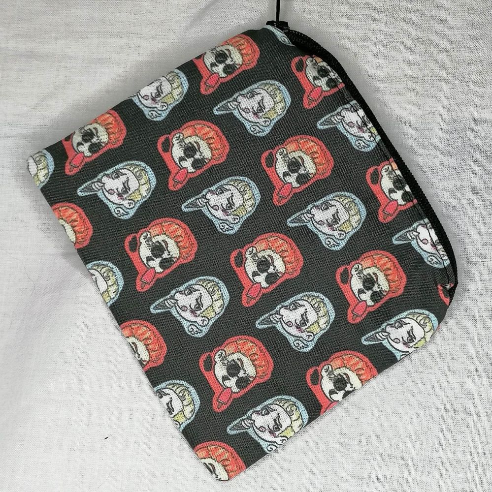 Zip Pouch Made With Good Omens Inspired Fabric