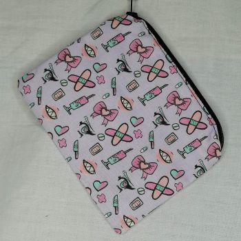 Zip Pouch Made With Pastel Stitches Inspired Fabric