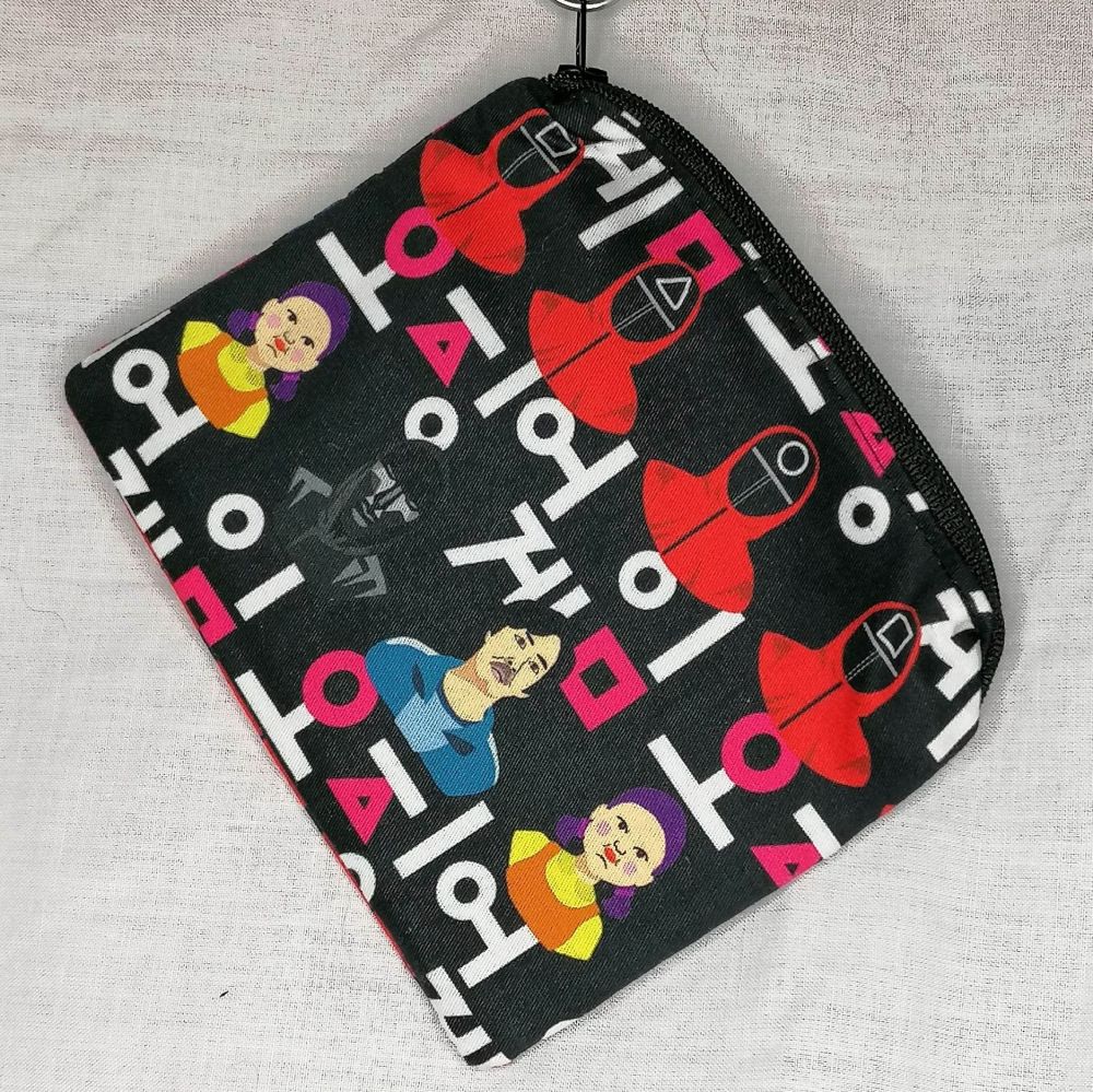 Zip Pouch Made With Squid Game Inspired Fabric