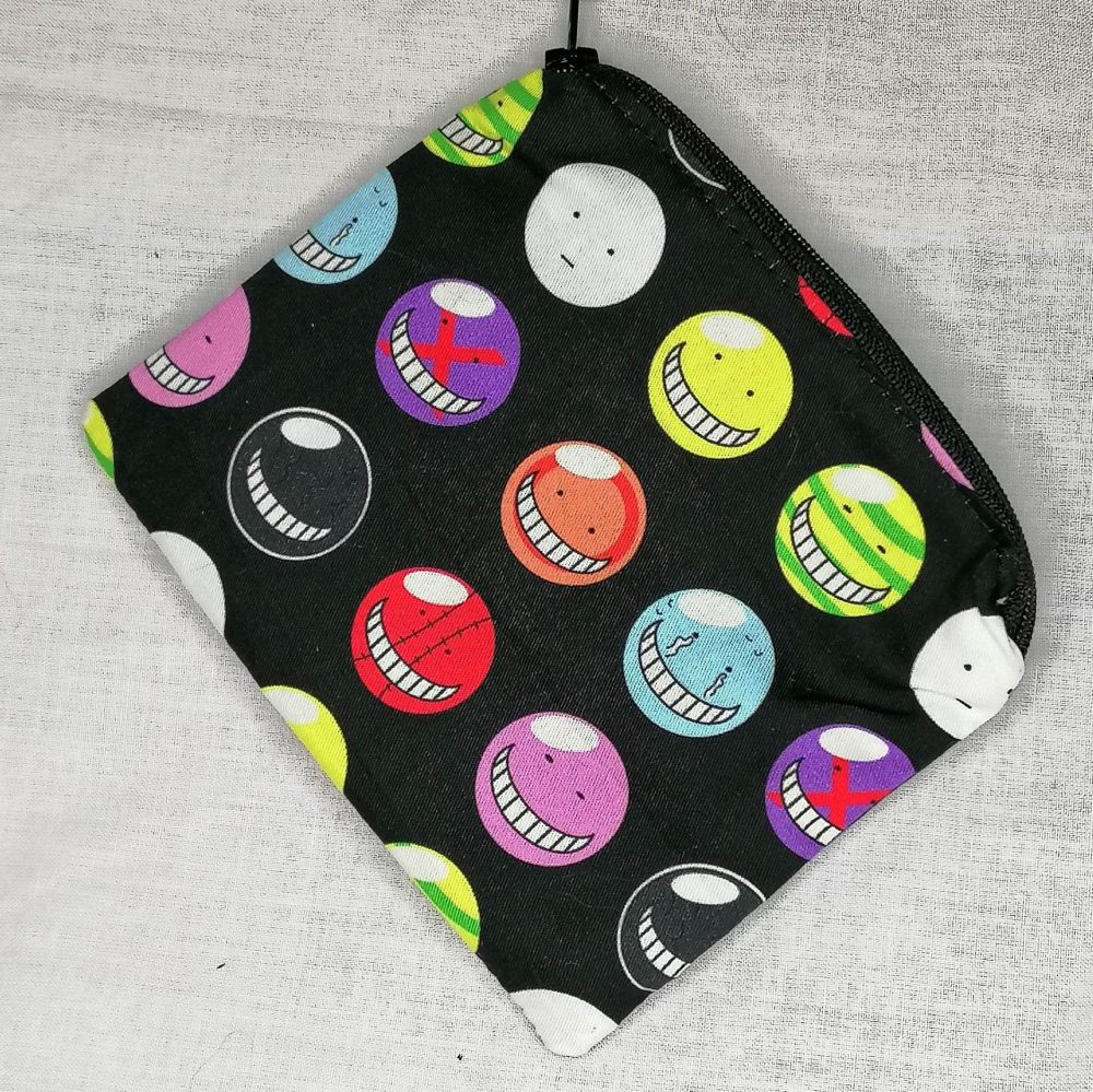 Zip Pouch Made With Assassination Classroom Inspired Fabric - ACS