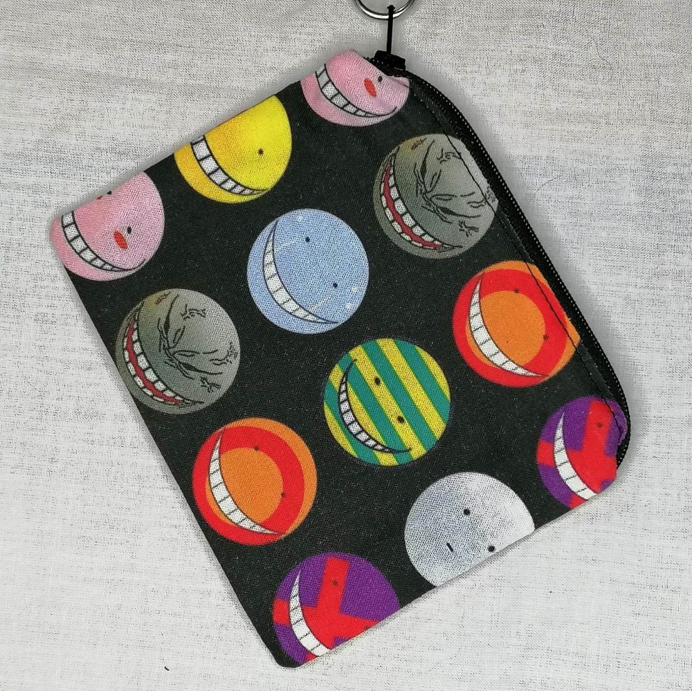 Zip Pouch Made With Assassination Classroom Inspired Fabric - ACL