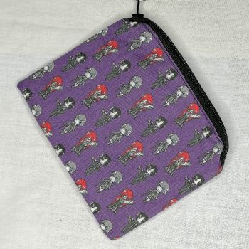 Zip Pouch Made With Black Butler Inspired Fabric - BBKS