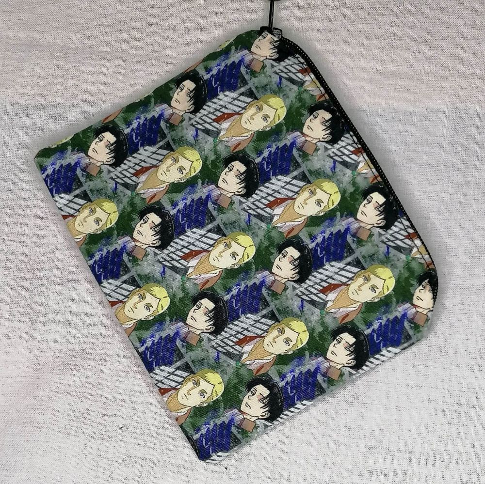 Zip Pouch Made With Attack On Titan Inspired Fabric - AOTL