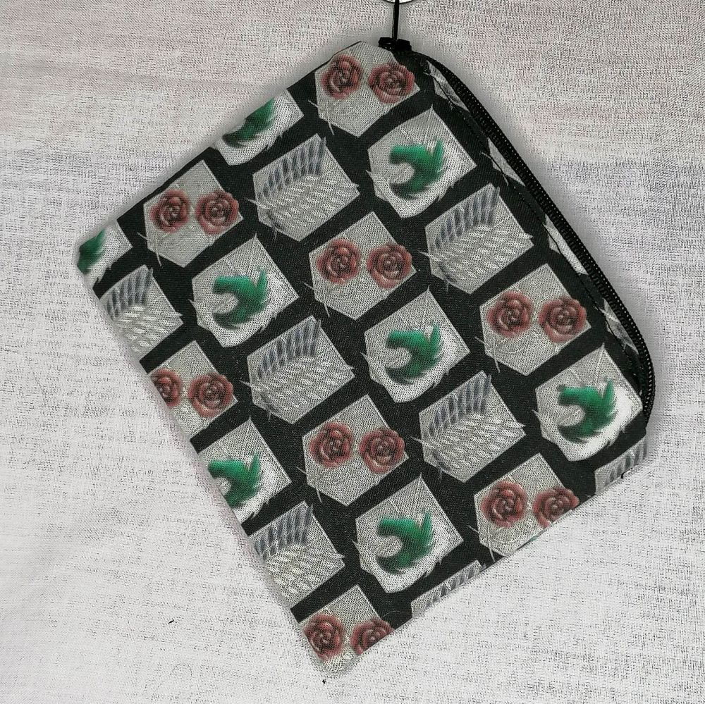 Zip Pouch Made With Attack On Titan Inspired Fabric - AOTS