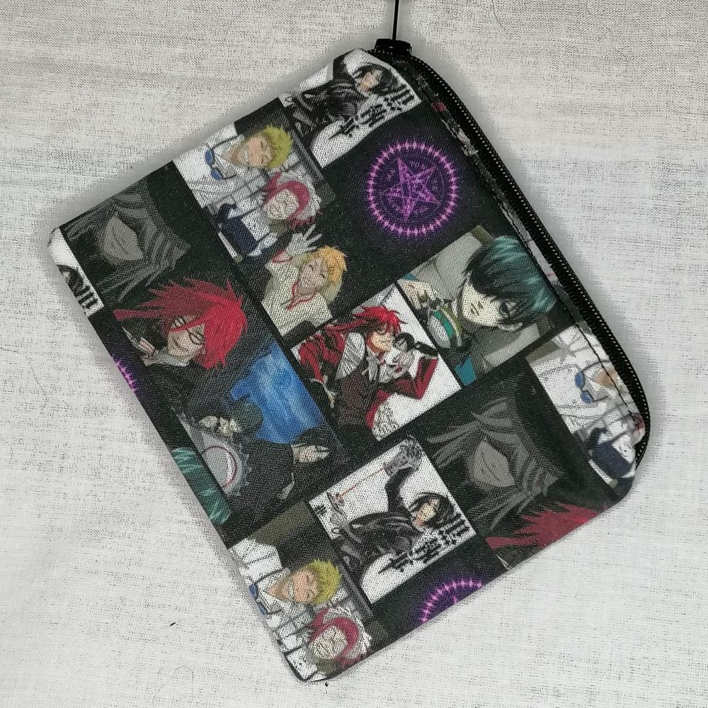 Zip Pouch Made With Black Butler Inspired Fabric - BBP