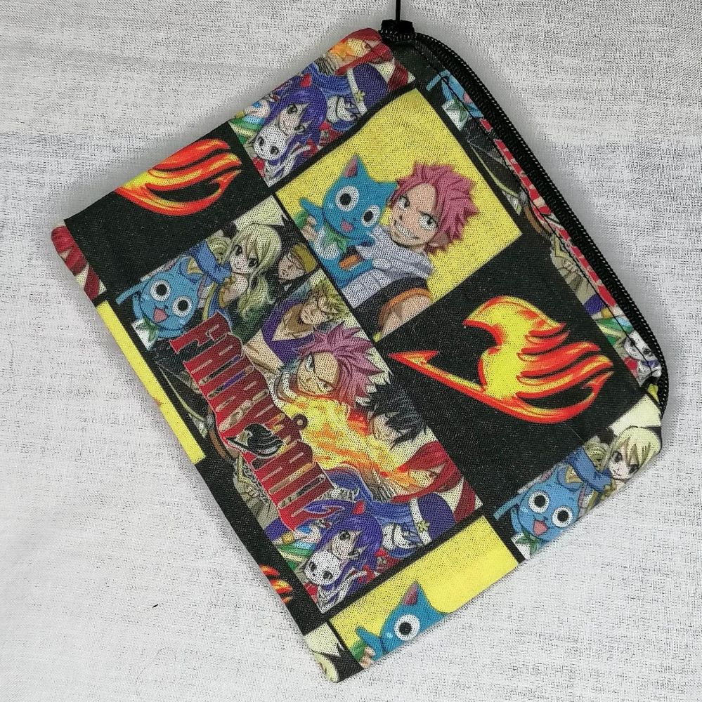 Zip Pouch Made With Fairy Tail Inspired Fabric