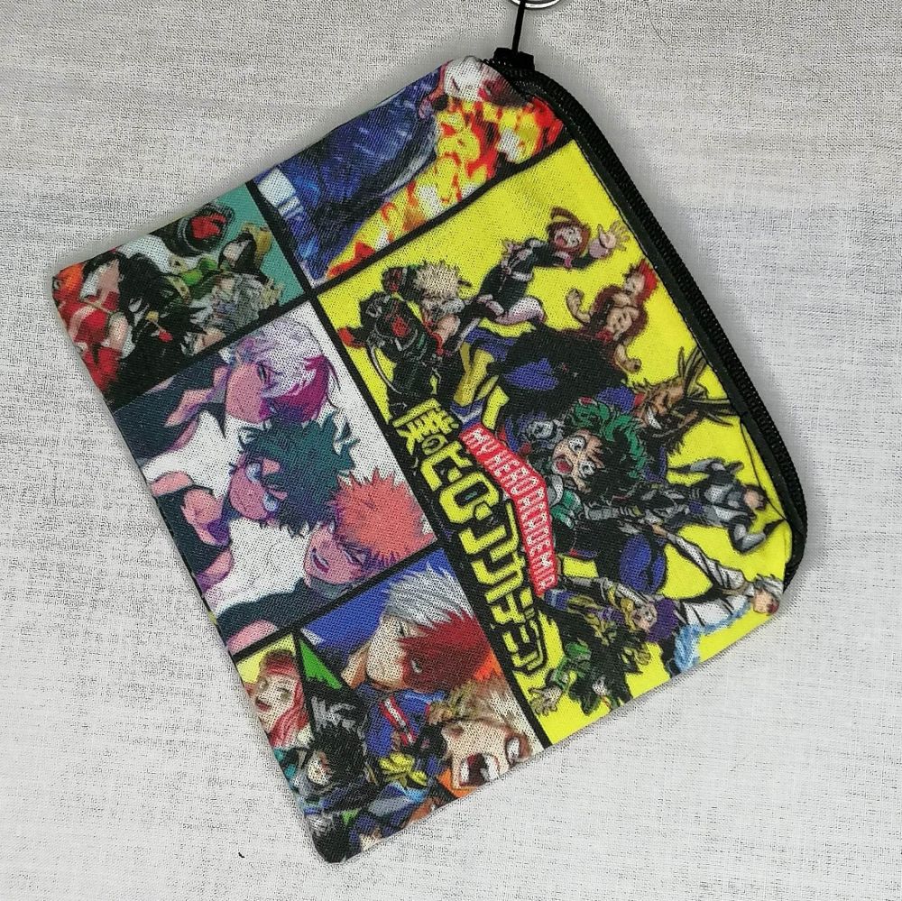Zip Pouch Made With My Hero Academia Inspired Fabric - MHF