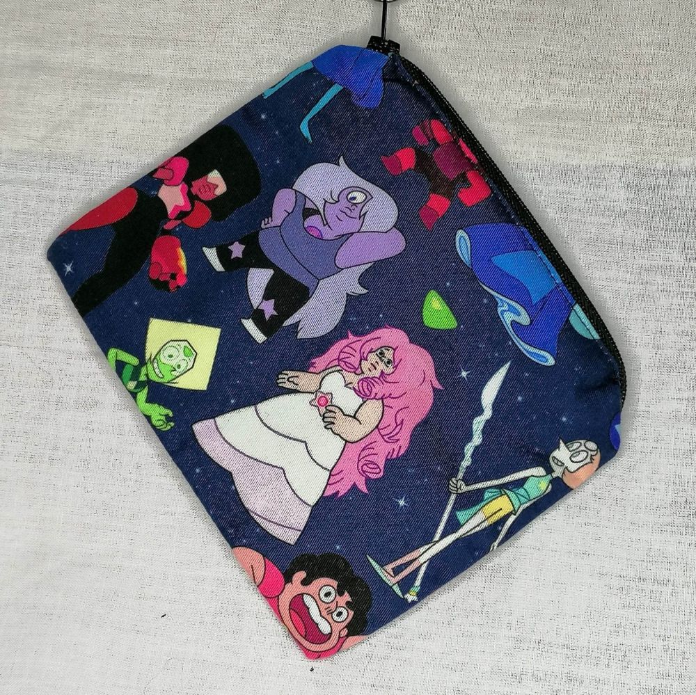 Zip Pouch Made With Steven Universe Inspired Fabric