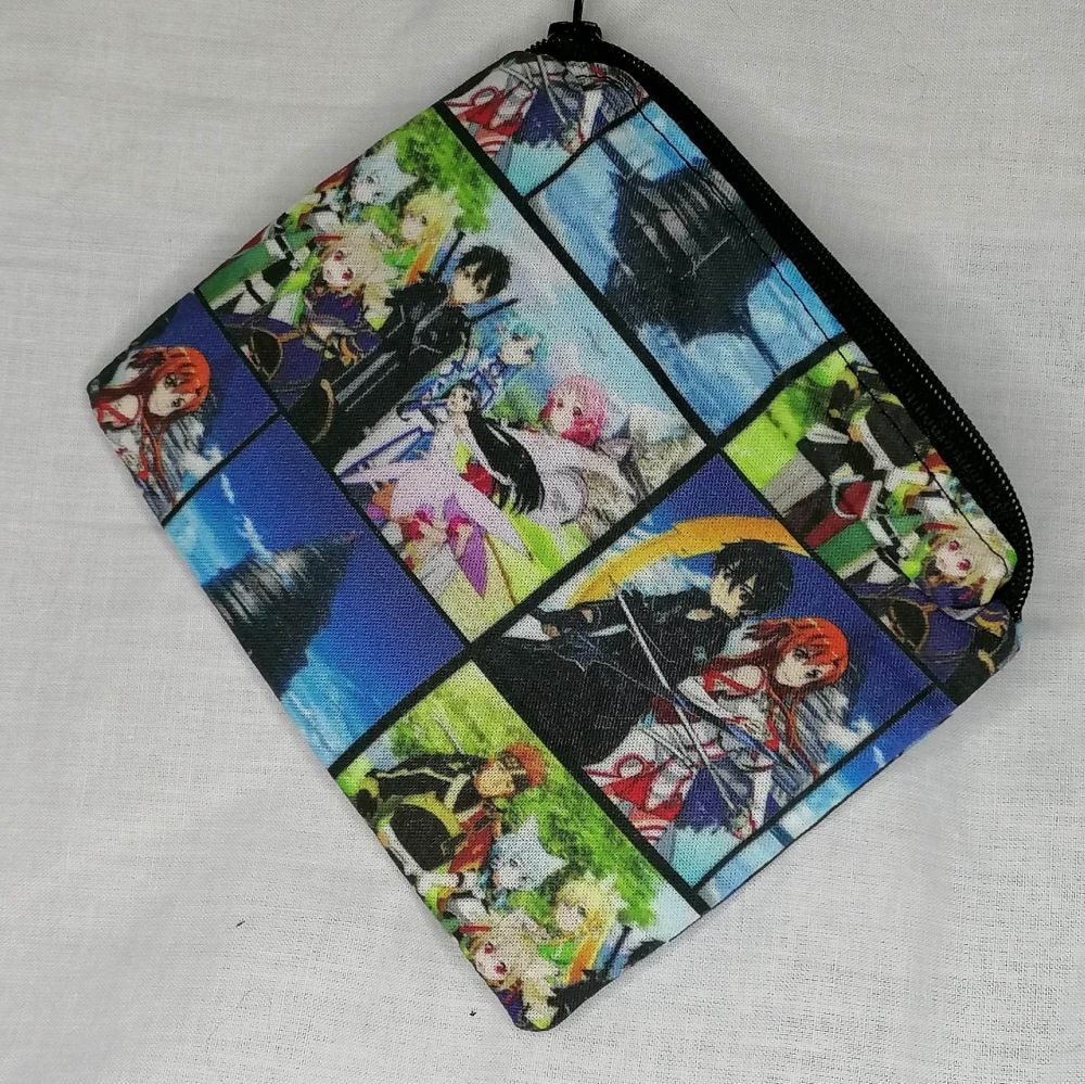 Zip Pouch Made With Sword Art Online Inspired Fabric