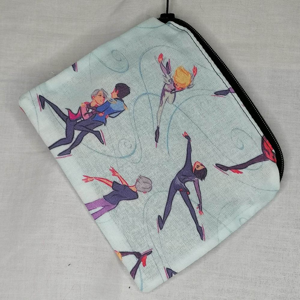 Zip Pouch Made With Yuri On Ice Inspired Fabric