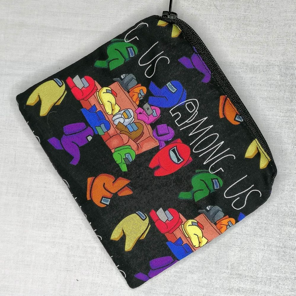 Zip Pouch Made With Among Us Inspired Fabric