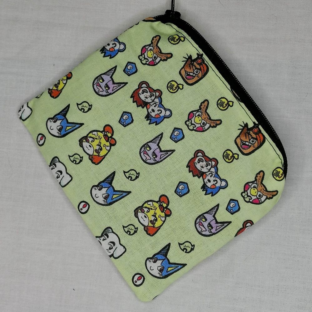 Zip Pouch Made With Animal Crossing Inspired Fabric - ACH