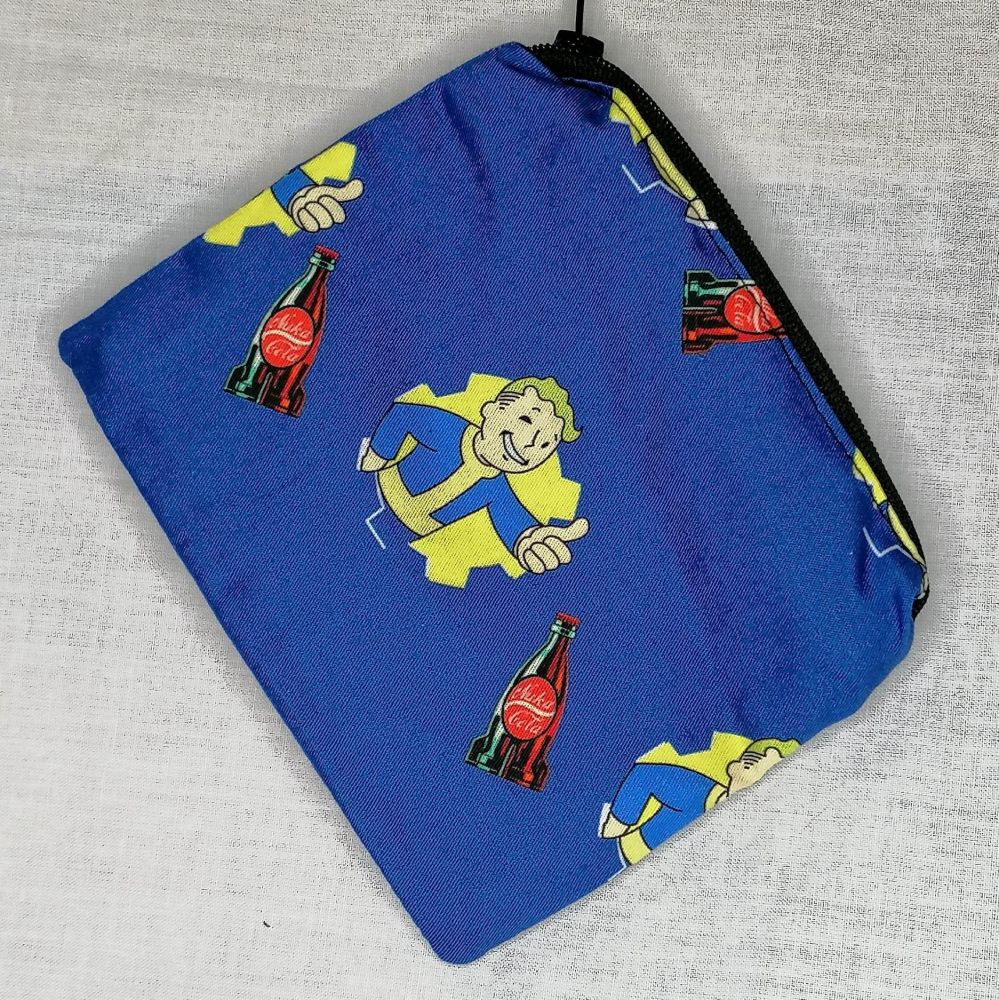 Zip Pouch Made With Fallout Inspired Fabric - FPB