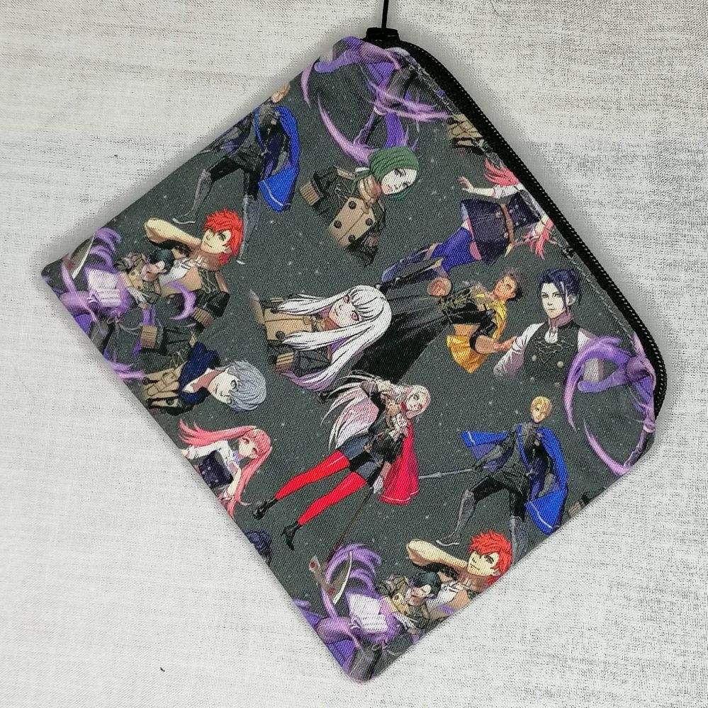 Zip Pouch Made With Fire Emblem Inspired Fabric