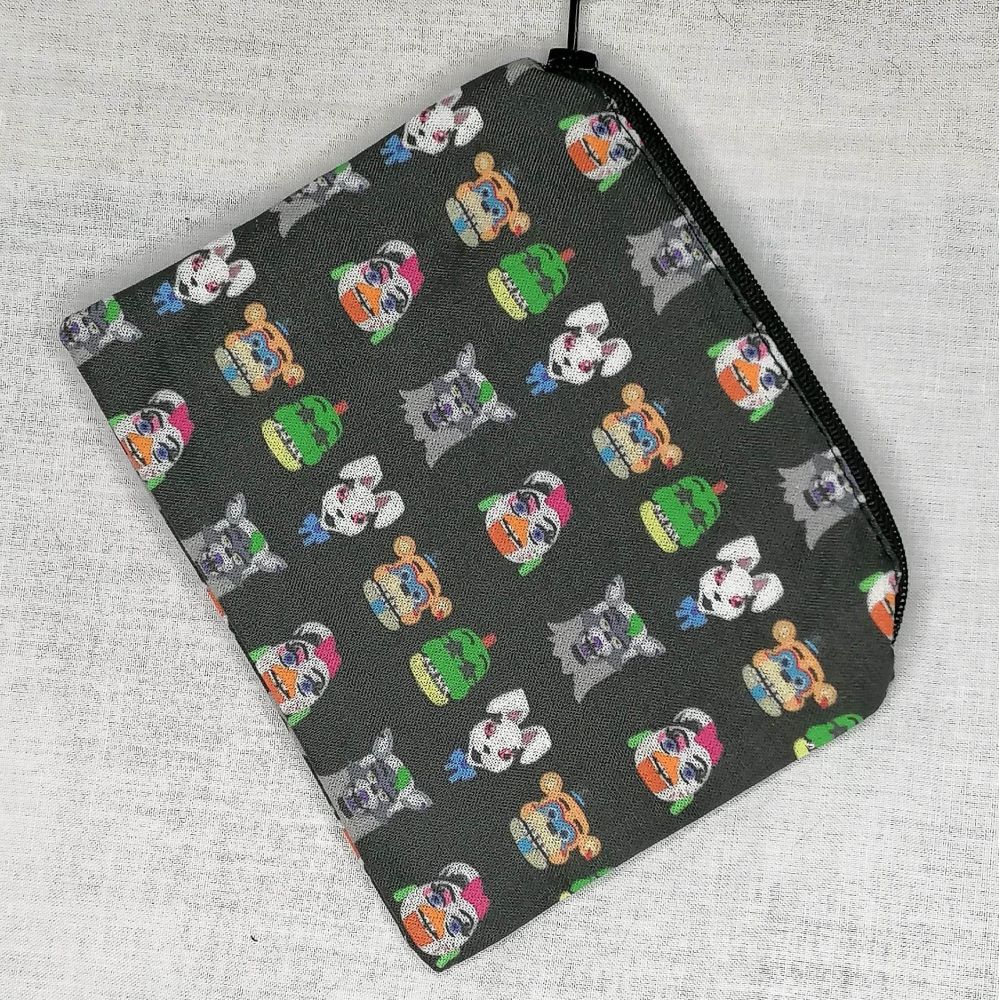 Zip Pouch Made With Five Nights At Freddys Inspired Fabric - FNAFH