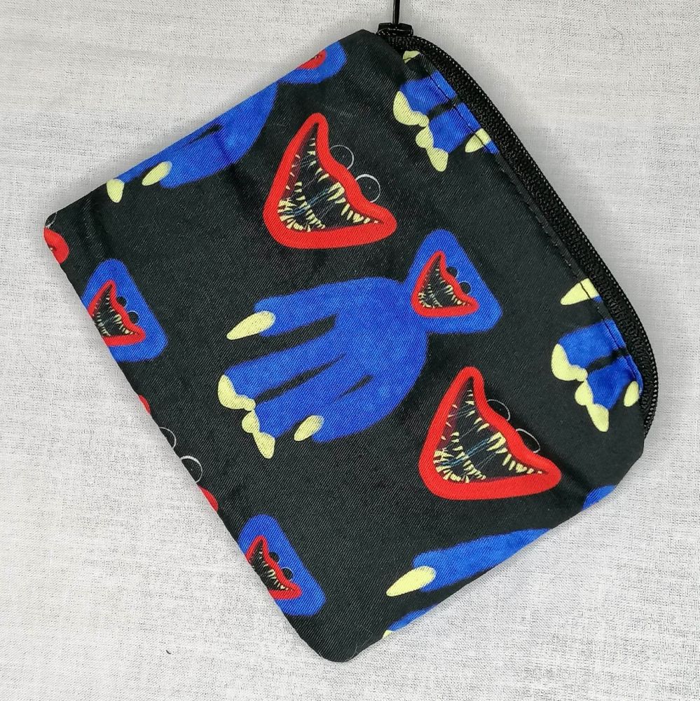 Zip Pouch Made With Huggy Wuggy Inspired Fabric