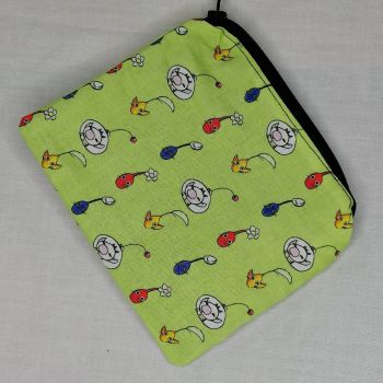 Zip Pouch Made With Pikmin Inspired Fabric