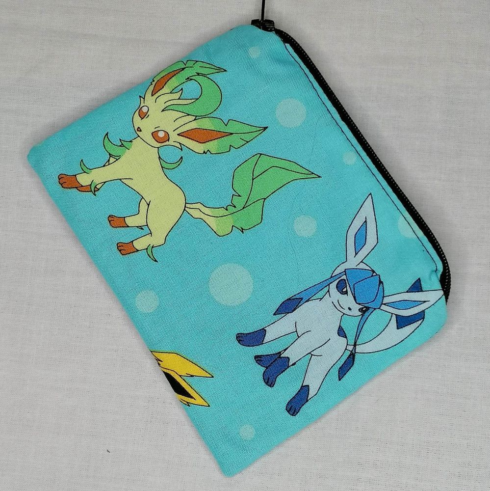 Zip Pouch Made With Pokemon Inspired Fabric - PE