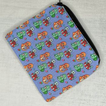 Zip Pouch Made With Pokemon Inspired Fabric - PK