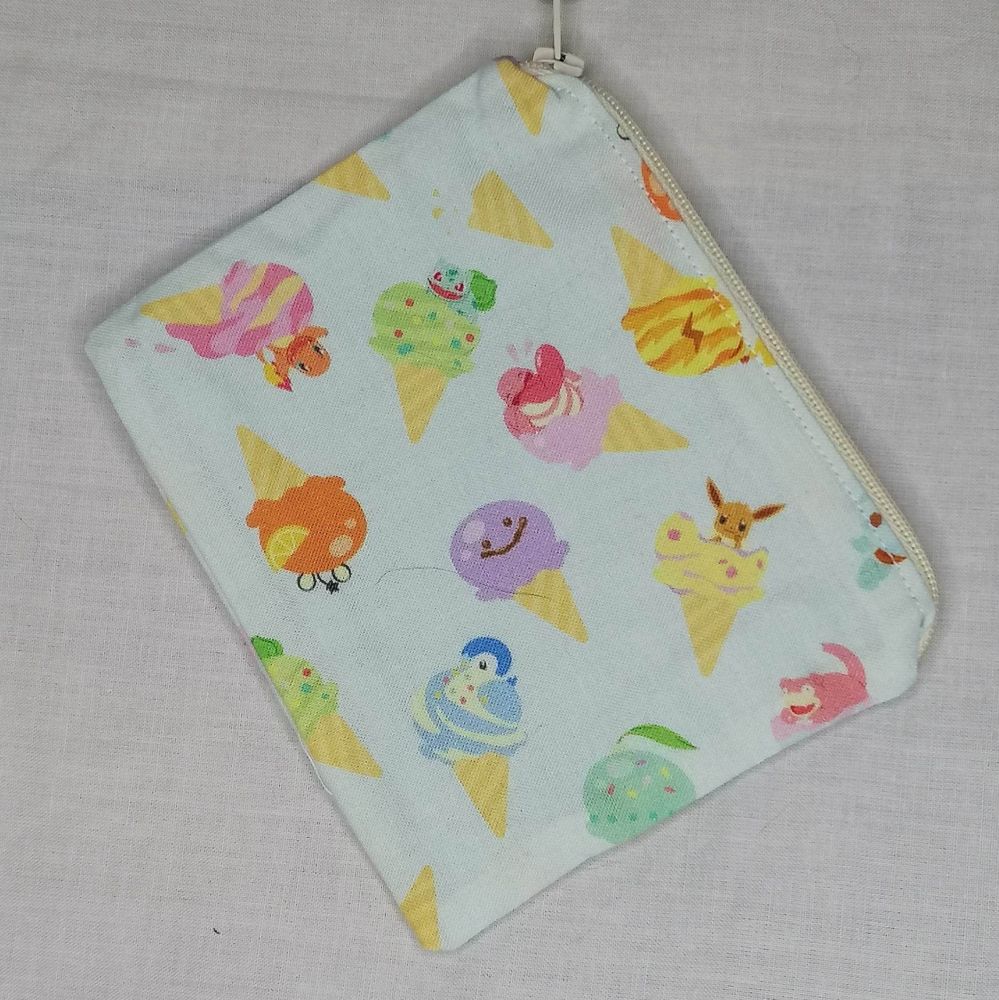 Zip Pouch Made With Pokemon Inspired Fabric - PI