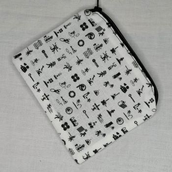 Zip Pouch Made With Portal Inspired Fabric - PS