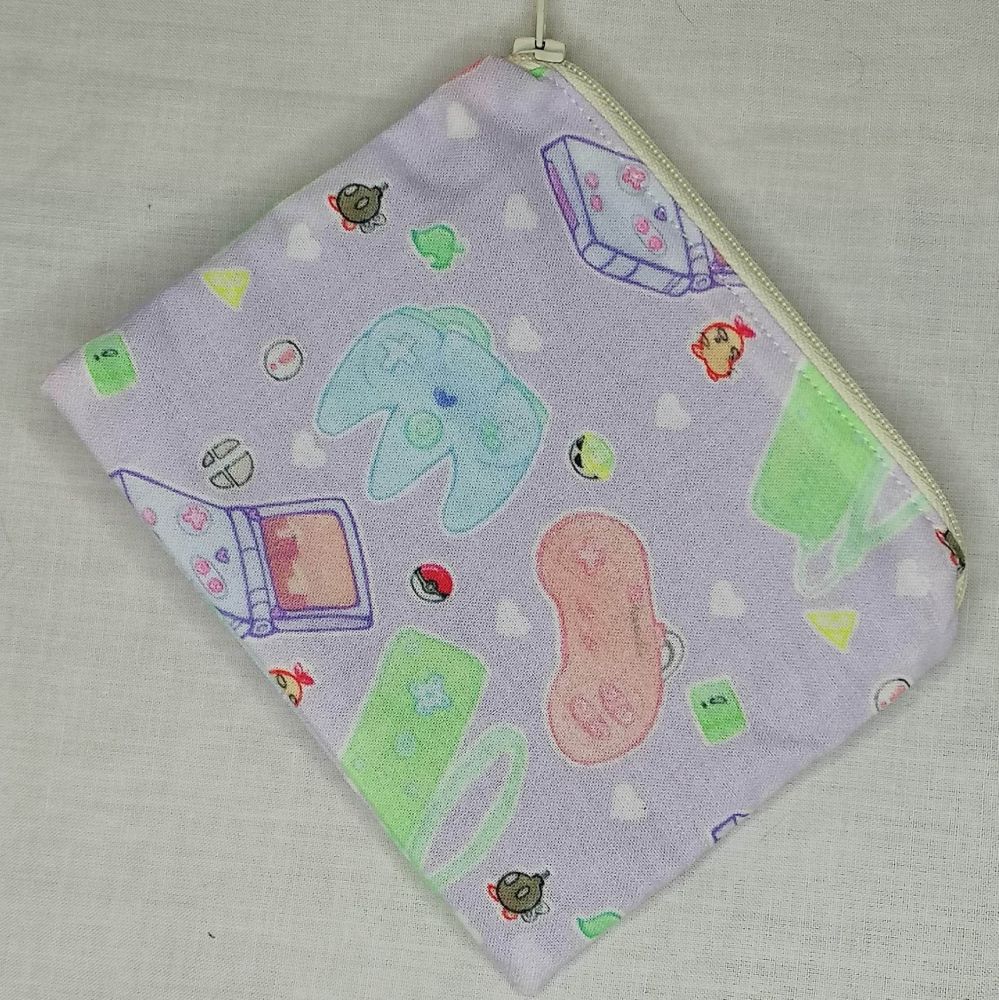 Zip Pouch Made With Video Game Controller Inspired Fabric