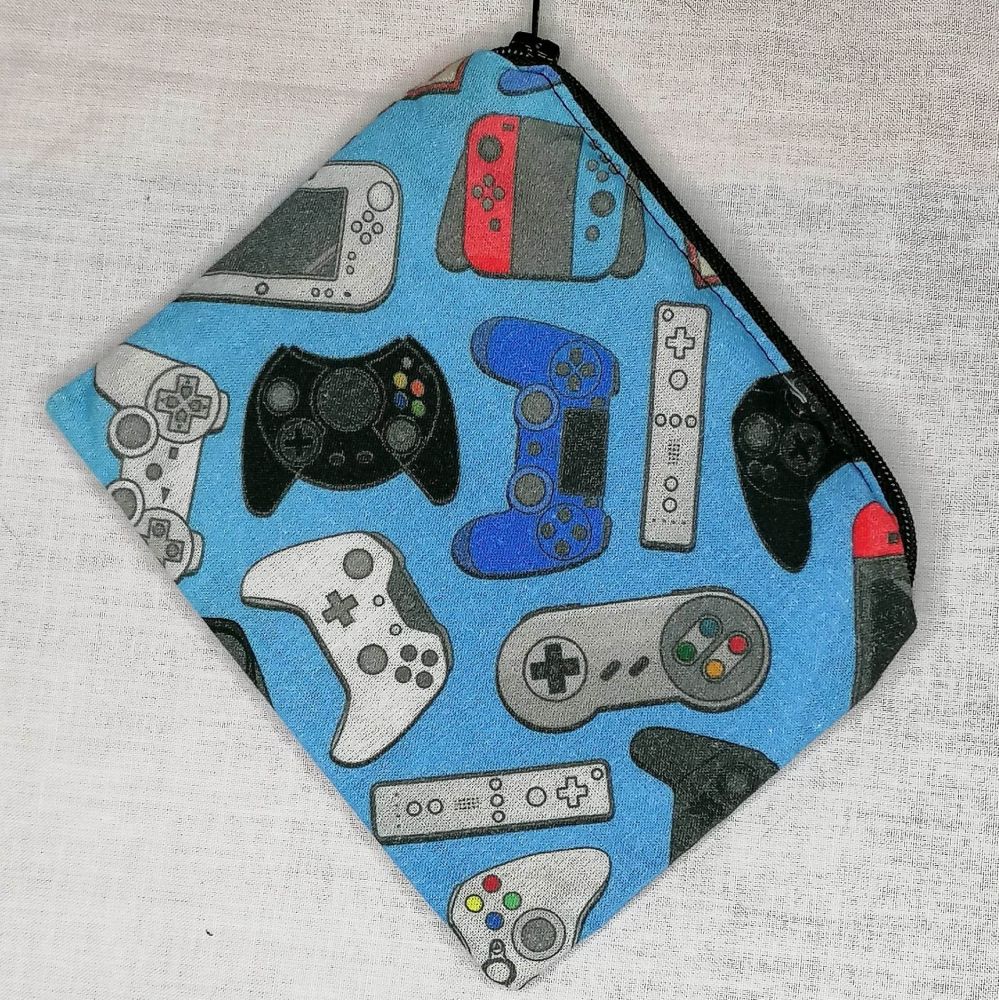 Zip Pouch Made With Video Game Controller Inspired Fabric - VGCB