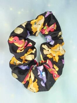 Back ground Ponies Inspired Large Scrunchie