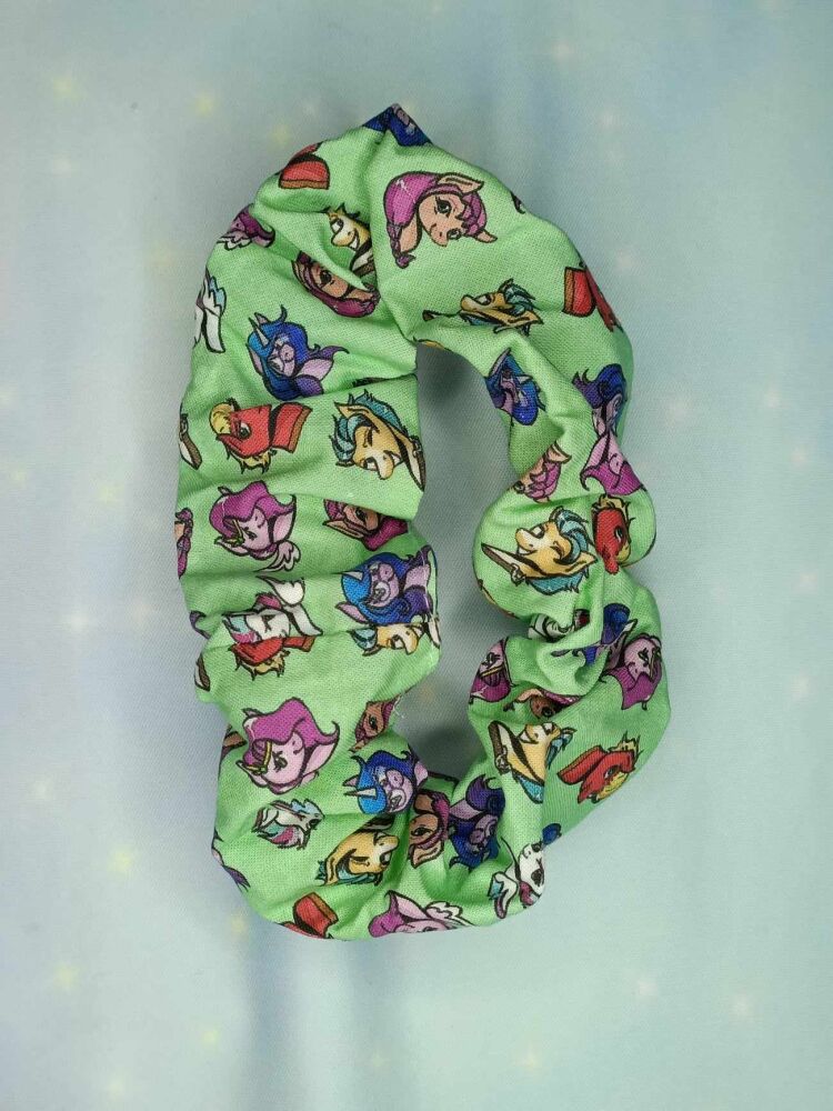 6 Pony Heads Inspired Large Scrunchie